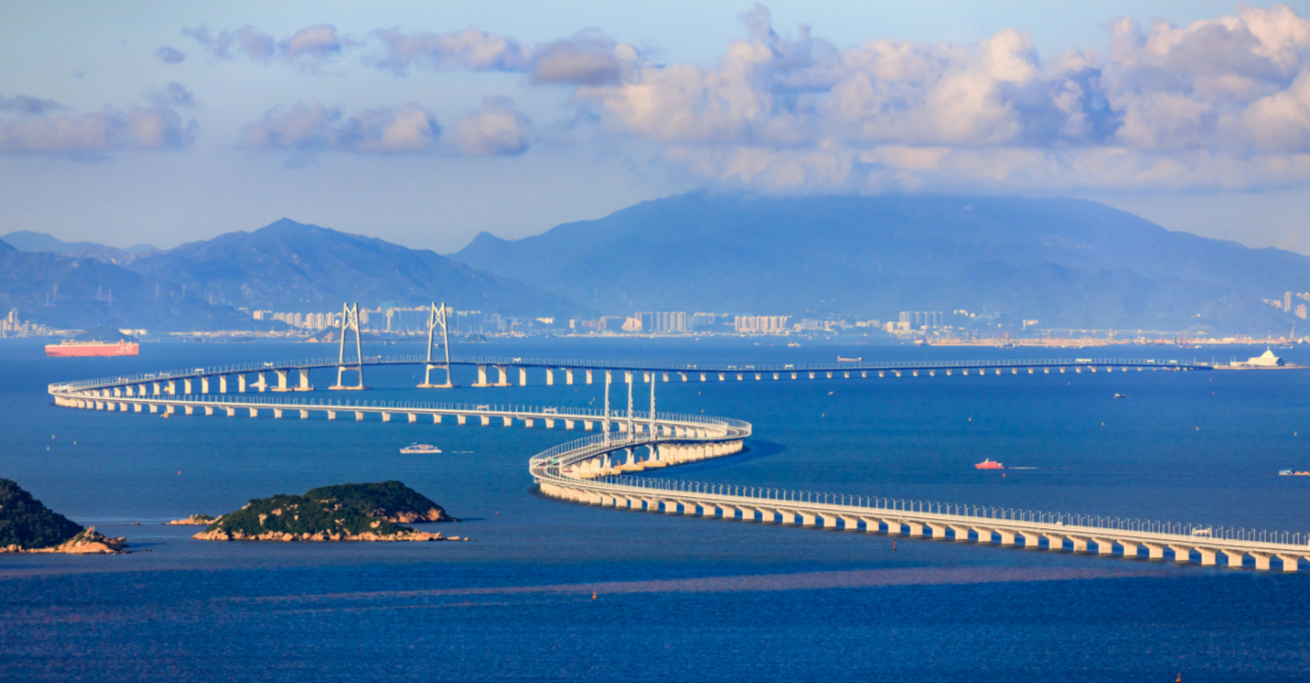 港珠澳大桥全景   港珠澳大桥作为连接粤港澳三地的超级工程 港珠澳大桥全景   港珠澳大桥作为连接粤港澳三地的超级工程